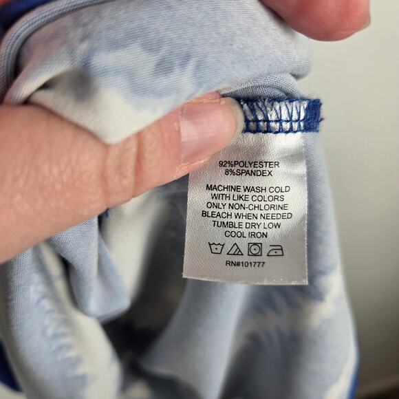 Soybu Blue White Tie Dye‎ Striped Sleeveless Mini Athletic Dress Size Medium - Picture 7 of 7